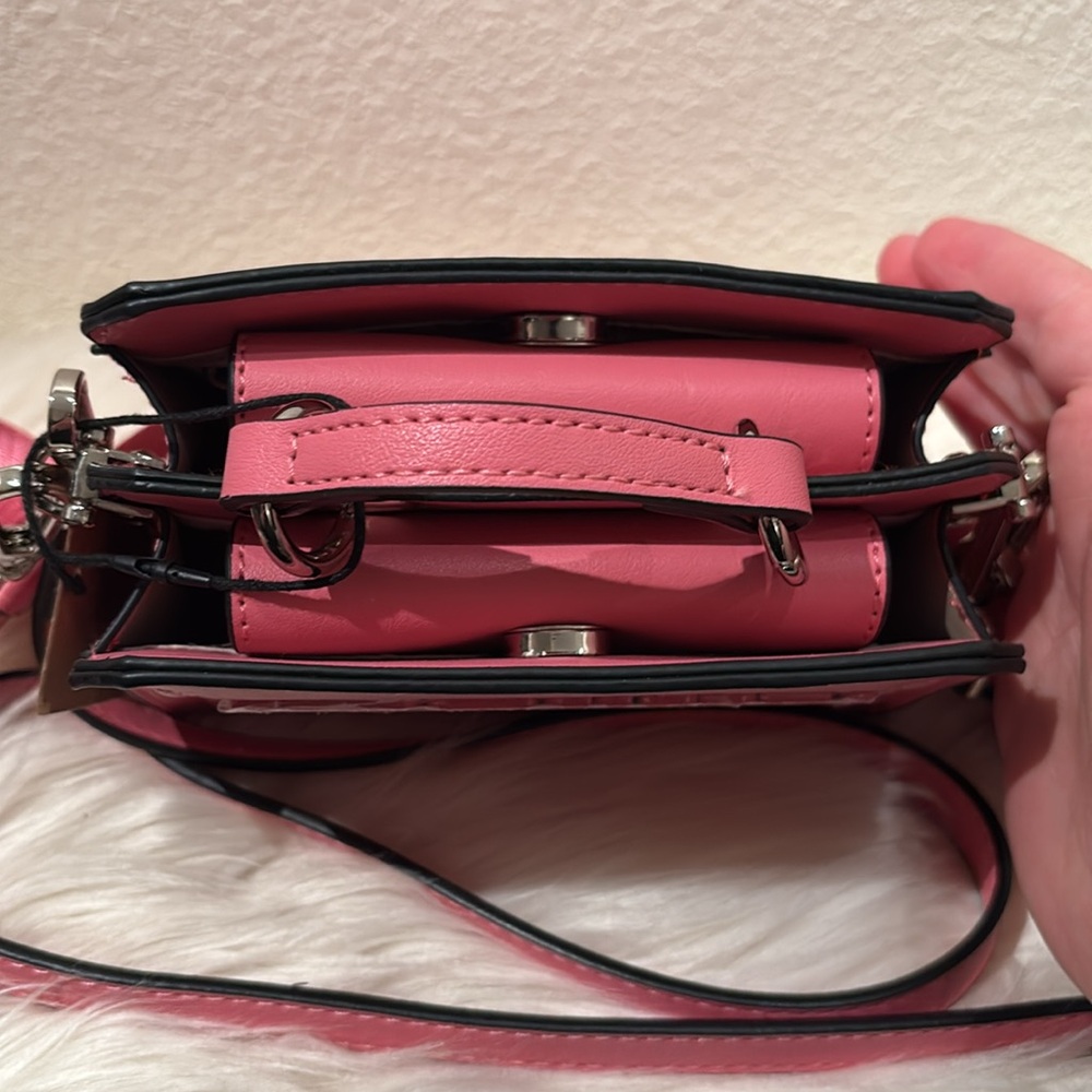 Steve Madden Bevelyn Mini Raspberry Satchel - Picture 4 of 15